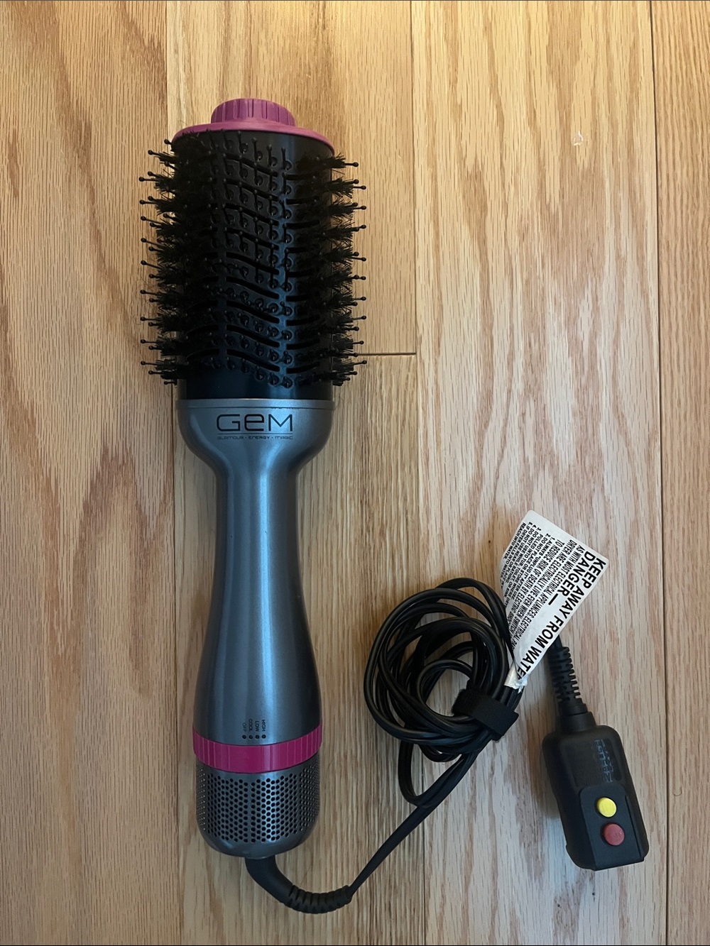 GEM Pink & Gray Hot Air Round Brush - Women Hair Styling